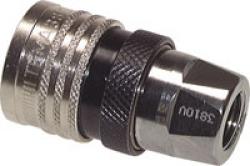 Koppelingsbus voor wasmachineslang - MS verchroomd - met ventiel - binnendraad G 3/8"