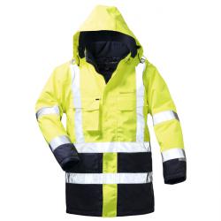 Refleksibel parka "Jannis" - størrelse XS til XXXL - fluorescerende gul - EN ISO 20471 Klasse 3 - 100% PES - åndbar PU-belægning - vind- og vandtæt - inderfor