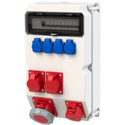 Wall distributør "SÖLDEN" IP54 - 1x63A / 1x32A / 2x16A / 4xSSD