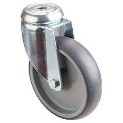 Kraftiga l&auml;nkhjul - bakh&aring;l - termoplasthjul - hjuldiameter 125 mm - totalh&ouml;jd 160 mm - lastkapacitet 100 kg - pris per styck