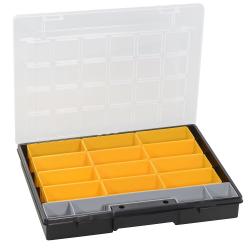 Assortimentsdoos EuroPlus Flex 37-15 - met 15 inzetbakken - Buitenafmetingen (BxDxH) 370 x 295 x 55 mm