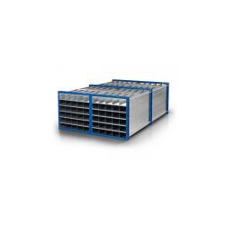Wabenregal Typ RWR-64/3 - LxBxH 3000x1000x1000 mm - 8 x 8 Fächer - lichte Fachmaße (BxH) 110 x 90 mm - Preis per Stück