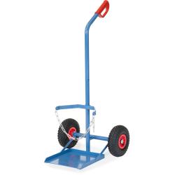 Chariot &agrave; bouteille en acier - pour 1 bouteille de gaz propane de 11 kg (&Oslash; 300 mm) ou de 33 kg (&Oslash; 318 mm) - roues &agrave; pneus gonflables