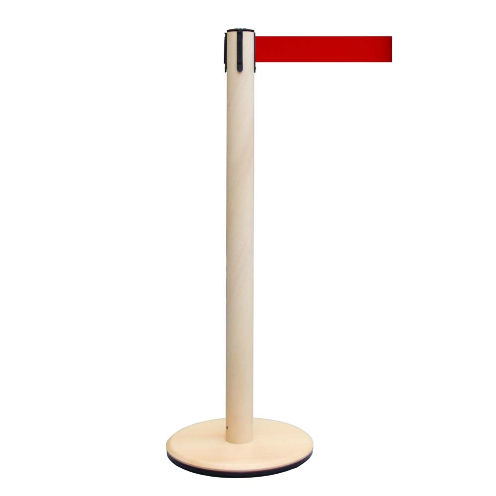 Poteaux de barri&egrave;re GL - Mat&eacute;riau : bois - Poids moul&eacute; - Diff&eacute;rentes couleurs de sangle - Longueur de sangle : 2, 3 ou 4 m