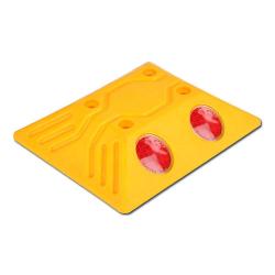 Markeringsspijker - PPC - geel - 125x150x32 mm - reflecterend