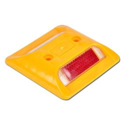 Markeringsspijker - PPC - geel - 105x105x20 mm - reflecterend