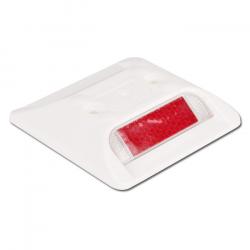 Markeringsspijker - PPC - wit - 105x105x20 mm - reflecterend