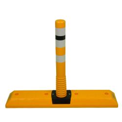 Leitschwelle mit Flexipfosten - gelb/schwarz - (H) 765 mm