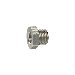 Reductienippel - messing vernikkeld - korte uitvoering - AG 1/2 - IG 3/8 - SW 24 - werkdruk max. 25 bar - prijs per stuk