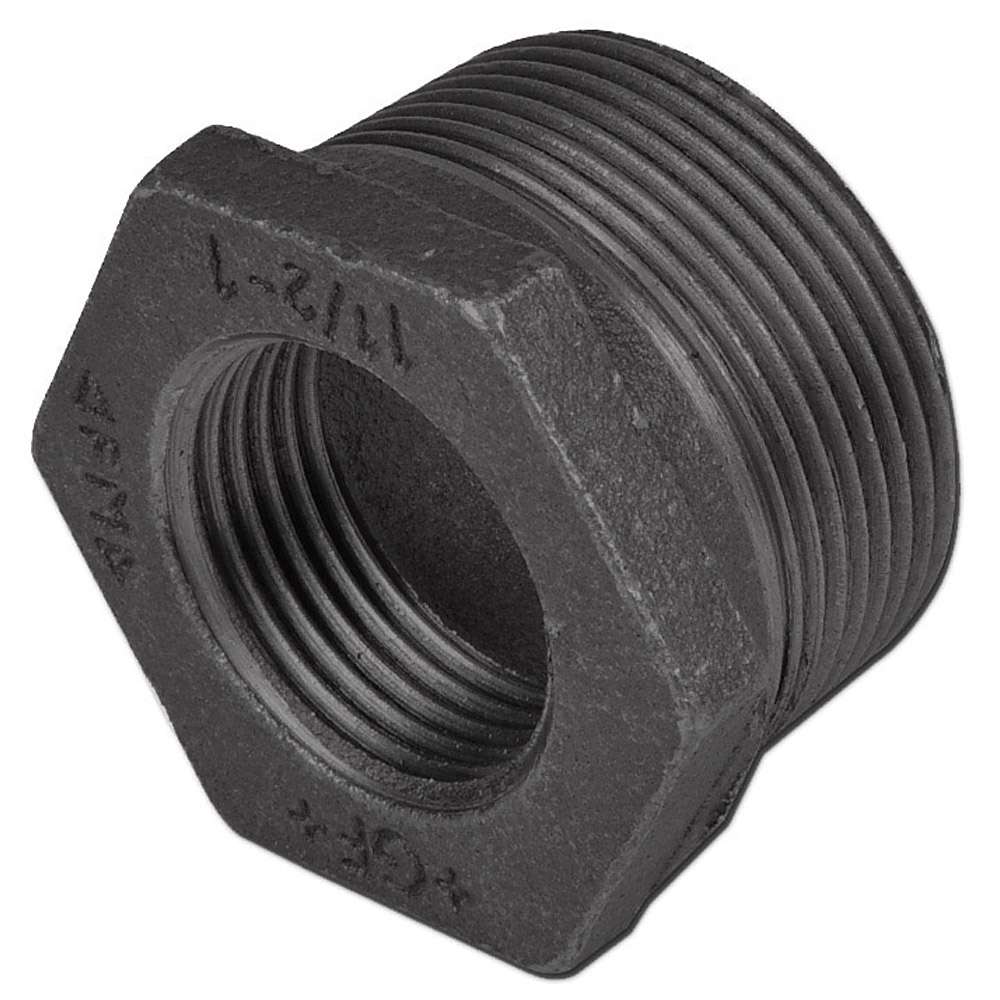 Reduktionsnippel - Type 241 / Form 2 - formbart støbejern sort eller galvaniseret - kon. AG og IG - Rp 1/8 "til R 4" - PN 25