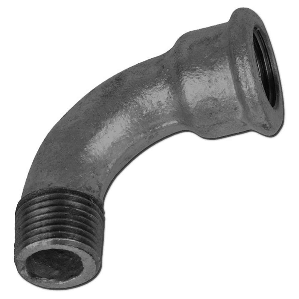 Bocht 90° lang - type 1/G4 - gietijzer zwart of verzinkt - conisch AG en IG - R (Rp) 1/8" tot R (Rp) 4" - PN 25