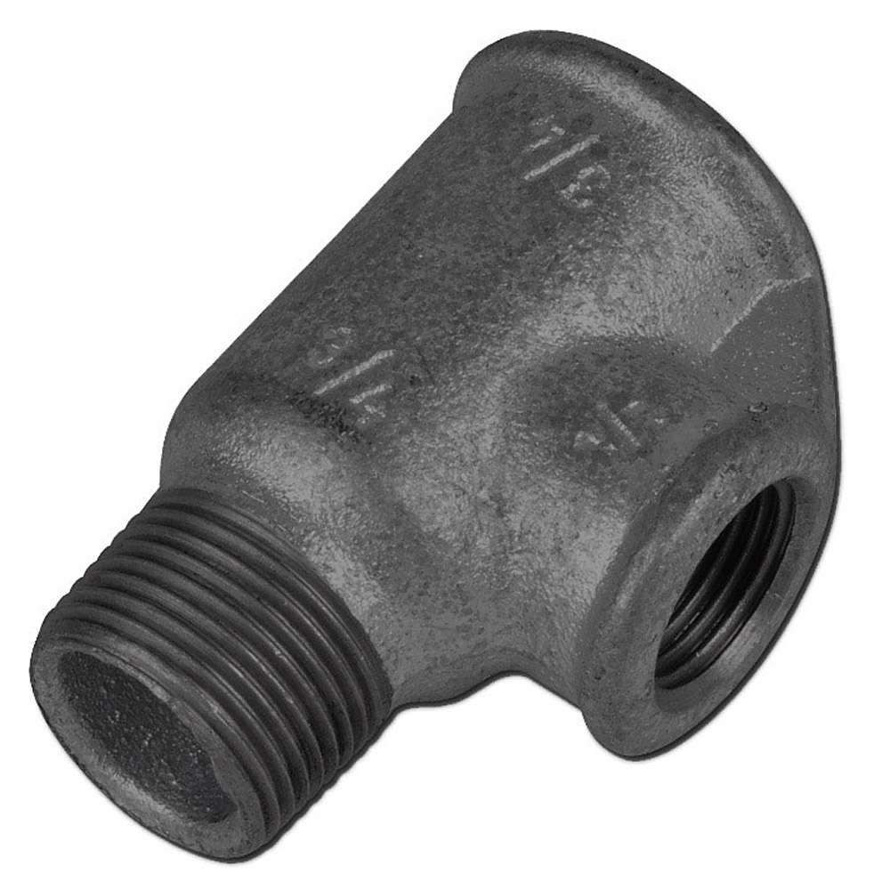 T-stuk - type 134 - gietijzer zwart of verzinkt - reducerend - 2 IG Rp 1/4" tot Rp 1" - 1 AG R 1/2" tot R 1" - PN 25