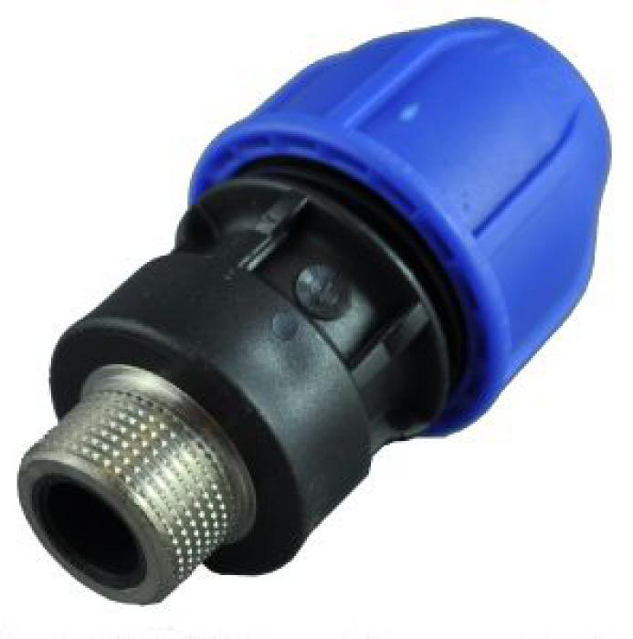 Aansluitkoppeling - polypropyleen & messing - voor PE-buizen - buis-Ø 20 tot 32 mm - IG G 1/2" tot G 1" - PN 16