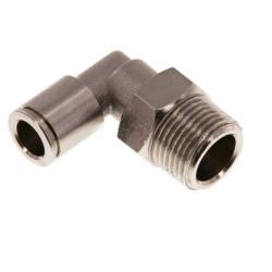 Haakse steekverbinding - vernikkeld messing - R 3/8" - 8 mm
