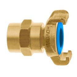 GEKA® plus snabbkoppling XK eller XLK för dricksvatten - blyfri mässing - EPDM blå - slang innerdiameter - 13 till 25 mm - 5-pack - pris per styck