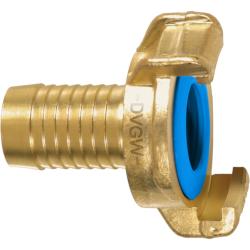 GEKA® plus slangstycken K - för dricksvatten - blyfri mässing - EPDM blå - slang innerdiameter 10 till 38 mm - förpackning med 5 eller 10 stycken - pris per styck