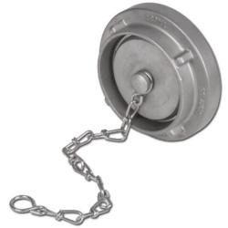 Storz-Blindkupplung mit Kette - Baugr&ouml;&szlig;e DIN 32 bis 100 - PN 16 bar - Alu, Messing oder Edelstahl