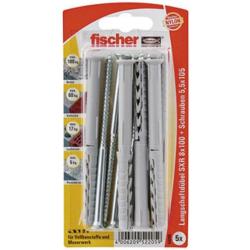 Lange schroefdop SXR SB kaart - Inhoud 4 x lange schroefdop, 4 x verzonken houtschroef - Boergat Ø 8 mm - Dübellengte 120 mm - min. boorgatdiepte 130 mm - min. verankeringsdiepte 50 mm - schroeven Ø 5,5 mm - schroeflengte