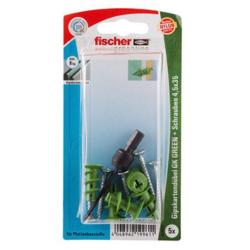 Gipsplaat GK GREEN - Inhoud 10 x gipsplaat, 1 x plaatsingsgereedschap - Doplengte 22 mm - min. dikte tot de eerste draaglaag 22 mm - min. verankeringdiepte 22 mm - schroefafmeting 4,0-5,0 x Ls
