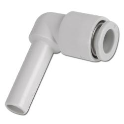 conector acodado de 90° KQ2L - para mangueras con diámetro exterior de 12 mm en mangueras con diámetro exterior de 12 mm - hasta 10 bar - Cuerpo de PBT con anillos de sujeción y presión de POM