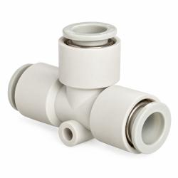 T-koppling KQ2T - PBT-hus - Anslutningar 3x slangens ytterdiameter 3/8" - PN upp till 10 bar