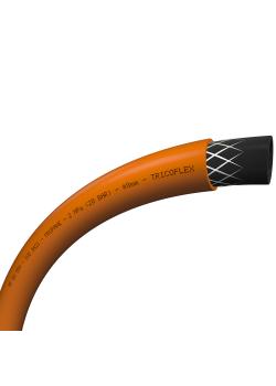 Manguera de caucho - Tuyau GPL - SBR - diámetro interior 8 a 10 mm - diámetro exterior 15 a 17 mm - longitud 20 m - naranja - precio por rollo