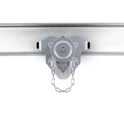 Haspelketenloopwerk PRO-G - Gegalvaniseerd staal - Draagvermogen 1100 tot 5500 kg - Flensbreedte 55 tot 310 mm - Bedieningslengte 2,5 m