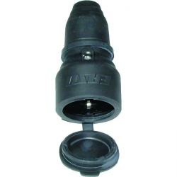 Veiligheidsstekker "type BKD" - rubber - IP 44 - met beschermkap - 230V