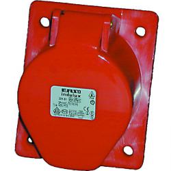 Flush-mounted box – angled – 5-pin – 400 V 6h – ED 16 A or ED 32 A – red – price per piece