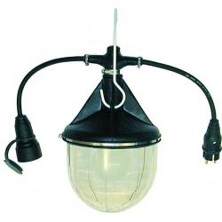 Hængende lampe - IP 55 - 200 watt - med stik og kobling