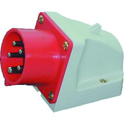 Wandstekker, spatwaterdicht, 3-polig - 230 V - 6 h