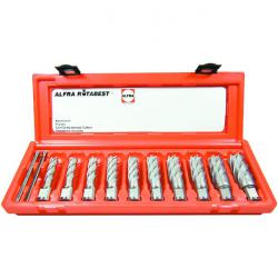 HSS kjernebor 10-Set - ALFRA ROTABEST - snittdybde 50 mm - 14,0 til 26,0 m