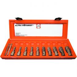 HSS-Co-Eco kjernebor 10-Set - ALFRA ROTABEST - 25 mm kuttedybde - 12,0 til