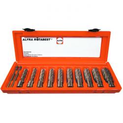 HSS-Co-Eco kjernebor 10-Set - ALFRA ROTABEST - 50 mm kuttedybde - 14,0 til