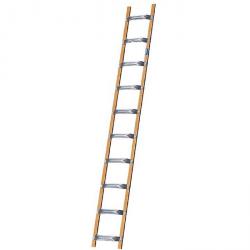 Tagstige - aluminium / træ - Krause - 2,25 m - 5,05 m længde