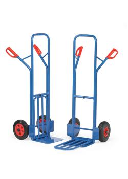 Pakketkar - 300 kg - hoogte 1300 mm - met plaatstaal en klapschop