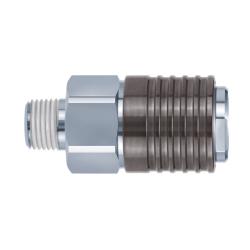 Schnellkupplung mit Buchse KKA - ohne Rückschlagventil - AG R 1/8" bis 3/4" - Baugröße 1/8 bis 1/2 - Preis per Stück