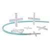 Conector en cruz - PVDF - cilíndrico - para Ø 3-5 a 13-15 mm - PU 10 unidades - Precio por unidad de embalaje