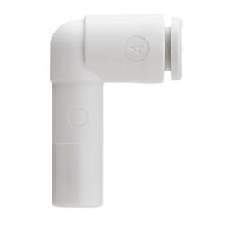 Conector acodado KQ2L - PBT/PP - anillo de presión ovalado - diámetro exterior de la manguera de 3,2 a 6 mm - tamaño del conector de 4 a 10 mm - unidad de embalaje de 10 unidades - precio por unidad
