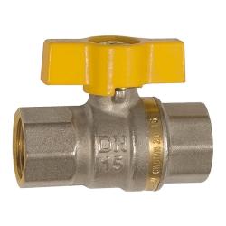 Palloventtiili - DVGW - nikkel&ouml;ity messinki - siipikahvalla - sis&auml;kierre/sis&auml;kierre Rp 1/4 - 1 - DN 8 - 25 - PN max. 5 bar - DIN EN 331 - Hinta per kappale