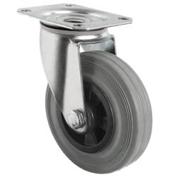 CASCOO Lenkrolle - Serie P4R2 - Vollgummi-Rad - Rad-&Oslash; 80 bis 200 mm - Bauh&ouml;he 105 bis 235 mm - Tragkraft 70 bis 205 kg - Preis per St&uuml;ck