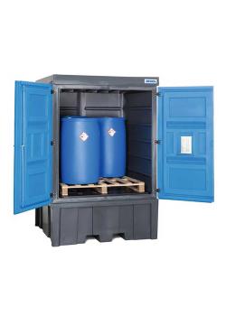 PolySafe-Depot type C - polyethyleen (PE) - voor 4 vaten van 200 liter of 1 IBC van 1000 liter