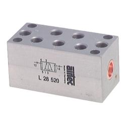 Zawór pneumatyczny - 5/2-drogowy - aluminium anodowane - Seria L - IG M5 do G 1/8" - zawór impulsowy - PN 0 do 10