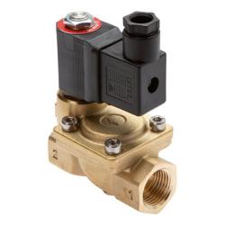 Solenoid valve - 2/2-way - brass - compressed air/water/oil - female thread G 3/8" to G 2" - normally closed - PN 0 to 16