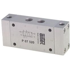 Zawór pneumatyczny - 5/2-drożny - Anodowane aluminium - Seria P - Gwint wewnętrzny G 1/8" do G 1/2" - Zawór impulsowy - PN 0 do 10