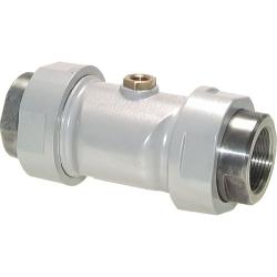 Quetschventil - pneumatisch mit Innengewinde - Aluminium - Ruhestellung ge&ouml;ffnet - bis 6 bar - mit Innengewinde 1 1/4"