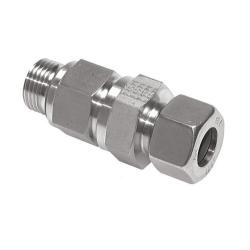 Rückschlagventil - Edelstahl - schwere Baureihe - Rohr-Ø Außen 6 bis 38 mm auf AG G 1/4" bis G 1 1/2" - PN 250 bis 400
