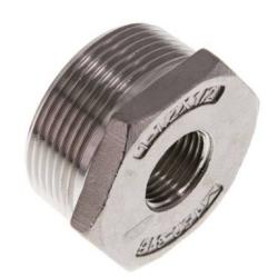 Reducing nipple - stainless steel 1.4408 - con. Male thread R 1/4" to R 4" - cyl. female thread Rp 1/8" to R 3" - PN 16