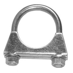 Collier à étrier avec coupelle et écrou - acier galvanisé - pour tube Ø 26 à 90 mm - Prix par pièce