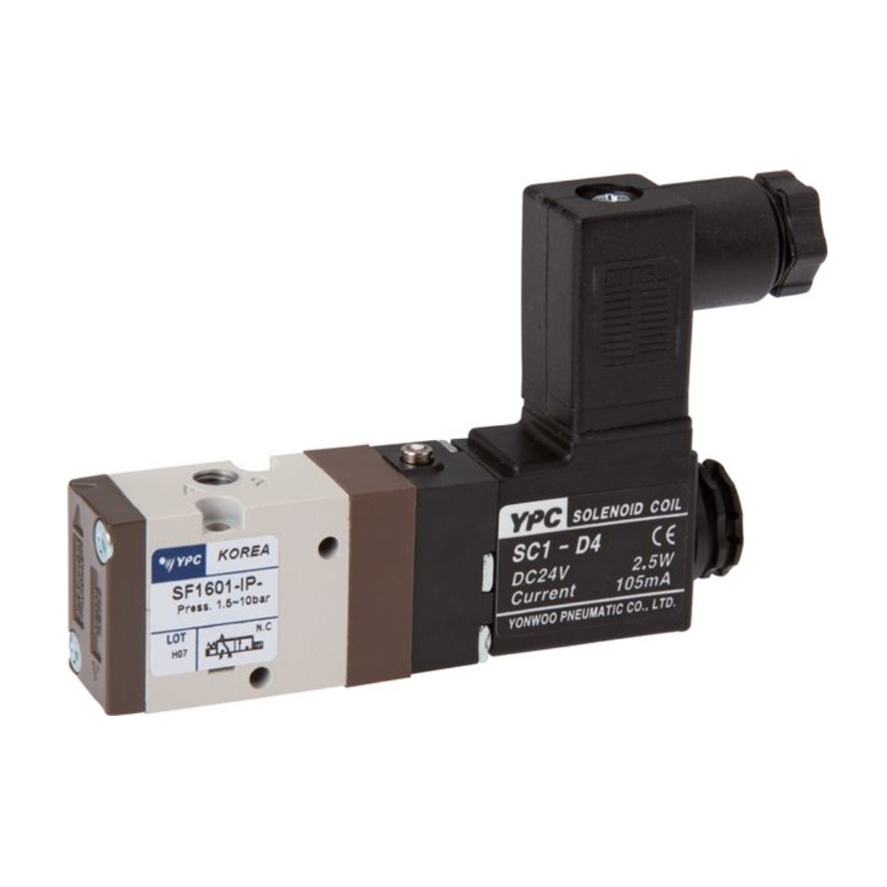 Magnetventil - 3/2-vejs - med spring return - normalt åben - fra 1,5 til 10 bar - M5 - SF1000 serie